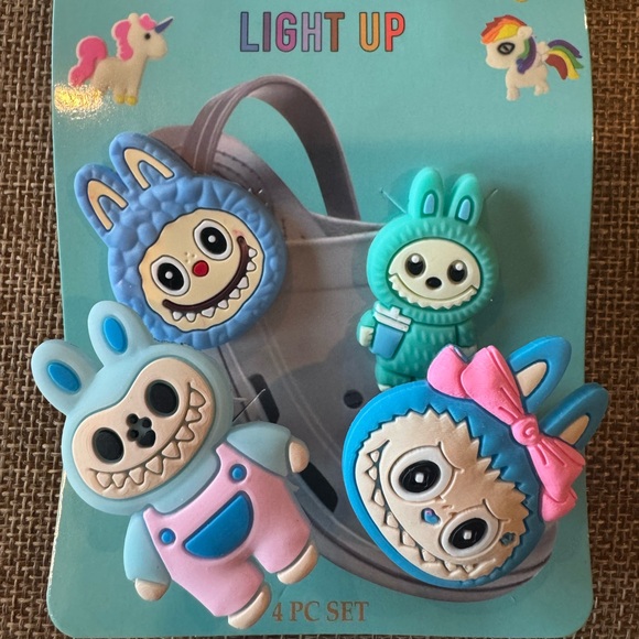 Monster Light-Up Croc Charms – 4 Piece Set - Picture 1 of 4